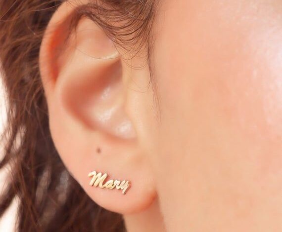 Personalize 14k Gold Earrings